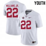 NCAA Youth Alabama Crimson Tide #22 Ronald Williams Jr. Stitched College Nike Authentic No Name White Football Jersey AV17J37OF